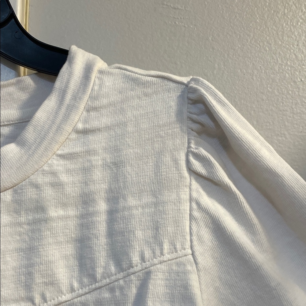 LOFT Off-White Textured Long Sleeve Blouse - Picture 4 of 8